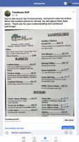 Tree House menu