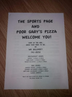 Mel's Sportspage Snickers Pizza Shop menu