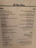 The Cider House menu