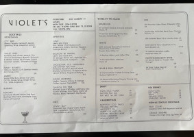 Violet's menu