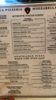 Antica Pizzeria menu