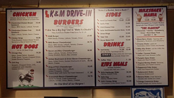 K M Drive-in menu