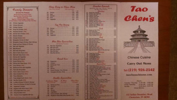 Tao Chen's menu