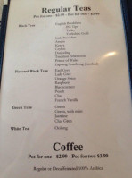 Willows British Tea Room menu