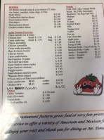 Mr. Tomato menu