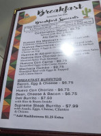 Bernardino's menu