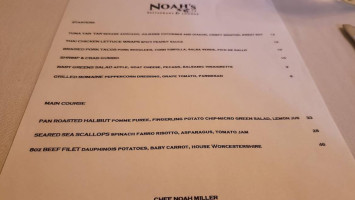 Noah's Lounge menu