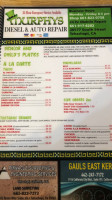 Gloria's Mexican menu