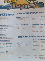 Avalanche Bay Pizza And Snow menu