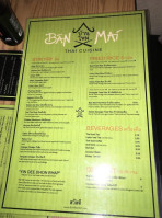Ban Mai Thai menu