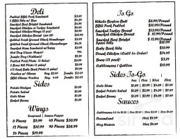 Butts To Go menu
