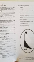 Black Goose Cafe menu