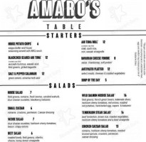Amaro’s Table Downtown menu