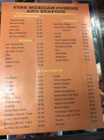 Nunez Mexican menu