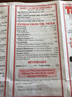 Town Line Pizzeria menu