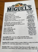Miguel's Tacos menu