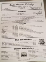 Keith Heinritz Katering menu