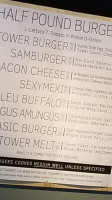 Tower Burger Co. menu