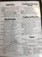 La Michoacana Mexican Grill menu