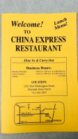 China Express menu