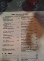 Felipe's Mexican Restaurant menu