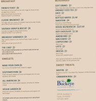 The Buckeye And Suites menu