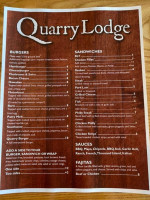 Quarry Lodge menu