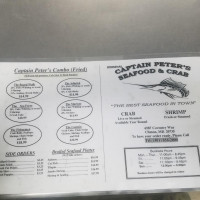 Captain Peter’s Seafood menu