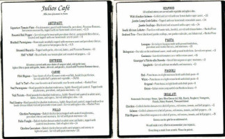 Julio's Cafe menu