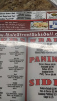 Main Street Subs menu