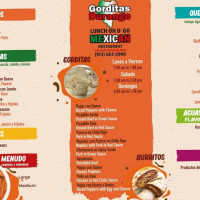 Gorditas Durango menu