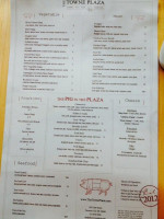 The Towne Plaza menu
