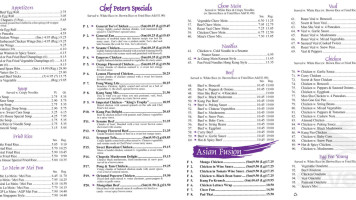 Chopstix Kosher Chinese menu
