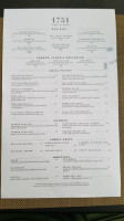 1751 Sea And menu