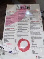 Sekushi On The Beach menu