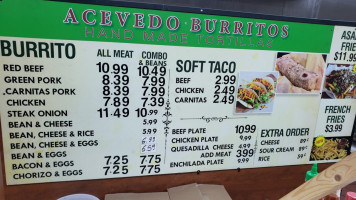 Acevedo's Market Liquor And Burritos food