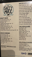 The Salty Mule menu