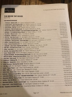 The Brook Tap House menu