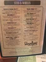 Shenanigans menu