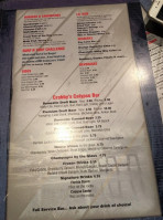 Crabby Joe's Deck Grill menu