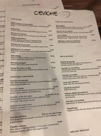 Ceviche 595 menu