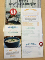 Jazzy's Mainely Lobster menu
