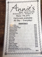 Annies Bar Grill Llc menu