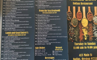 Masala Bites Indian menu