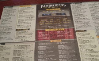 P.j. Whelihan's Pub West Chester menu