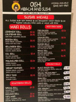 Oishi Hibachi And Sushi menu