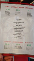Salsa's Cafe menu
