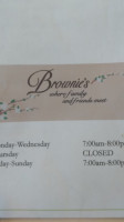 Brownie's Bean Blossom Family menu