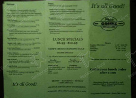 Petie Greens menu