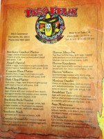 Taco Felix menu